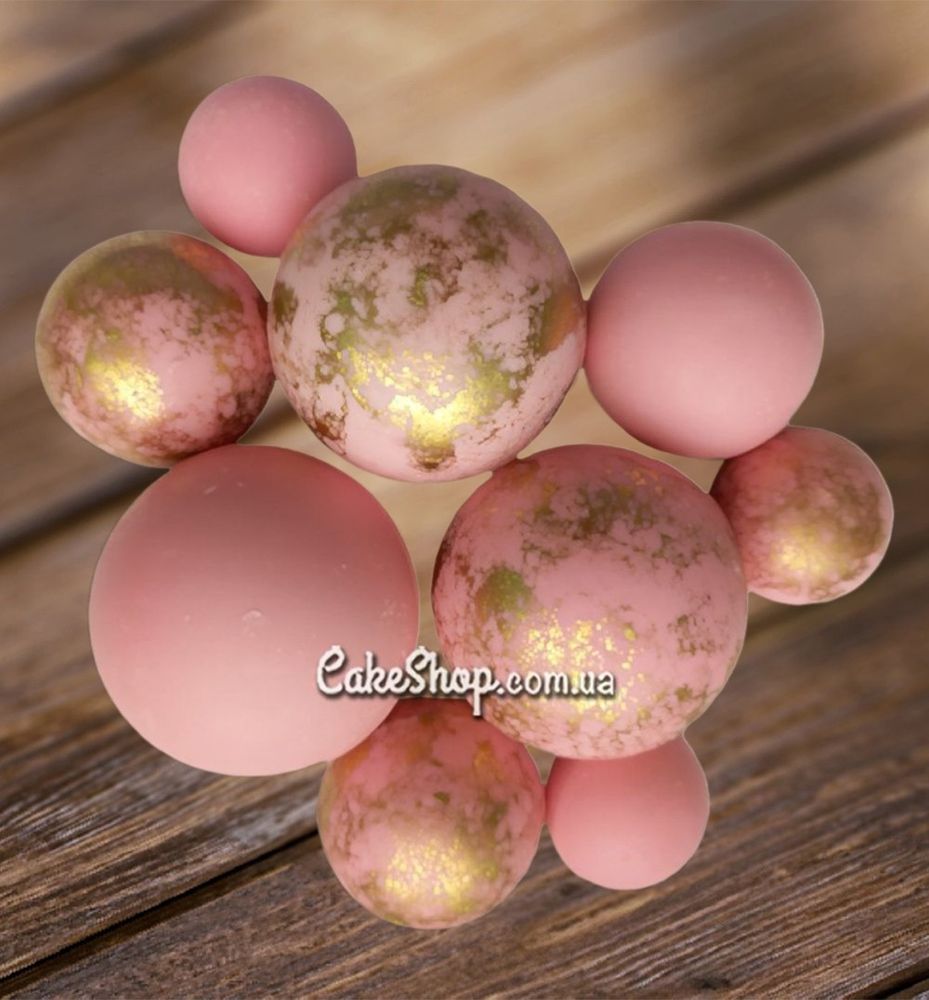Сфера шоколадная IR Розовый мрамор-розовый - фото