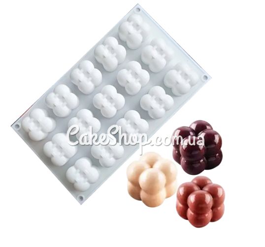 ⋗ Силиконовая форма для евродесертов Атомы, 15 шт купить в Украине ➛ CakeShop.com.ua, фото