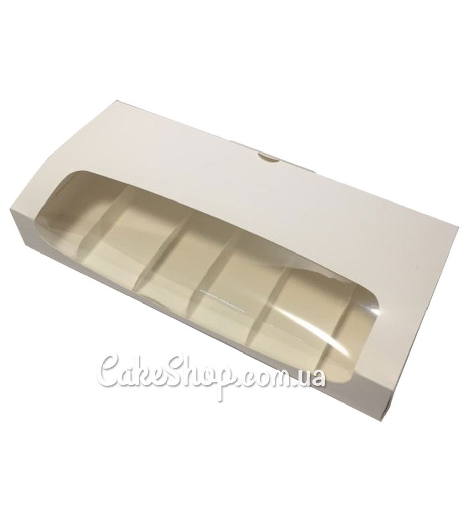 Коробка для эклеров и пирожных Эскимо с окном, 31х14,4х5 см - фото