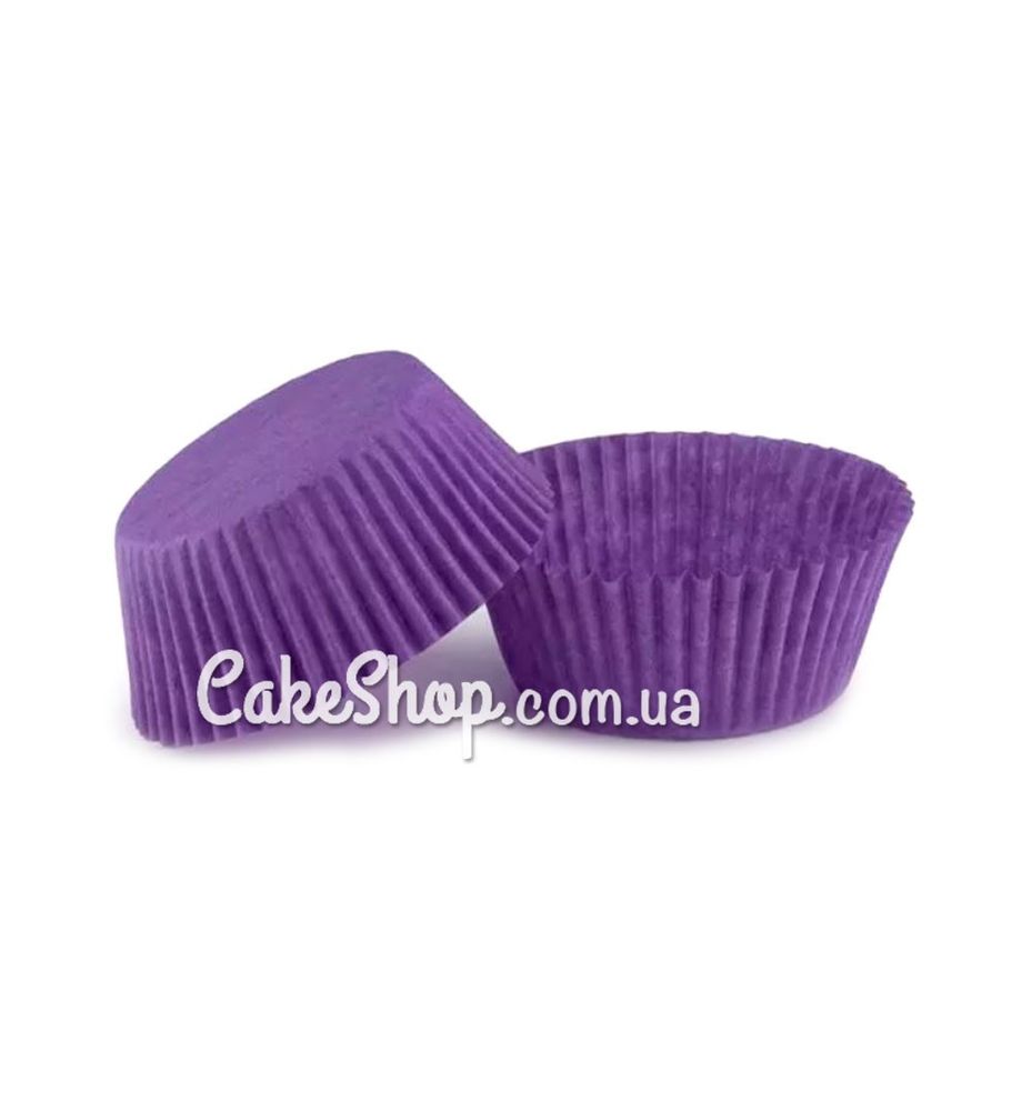 Бумажные формы для кексов 5х3 Фиолетовые, 50 шт - фото