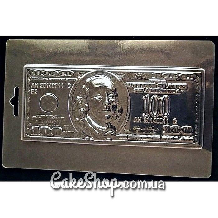 ⋗ Пластикова форма для шоколаду плитка 100 Доларів купити в Україні ➛ CakeShop.com.ua, фото