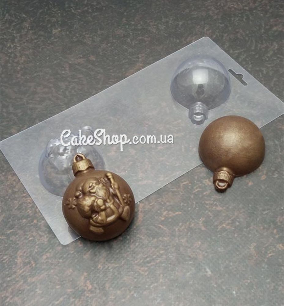 Пластикова форма для шоколаду Куля Дід Мороз - фото