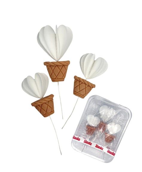 ⋗ Вафельный цветок Воздушные шары 3 шт ТМ Сладо купить в Украине ➛ CakeShop.com.ua, фото