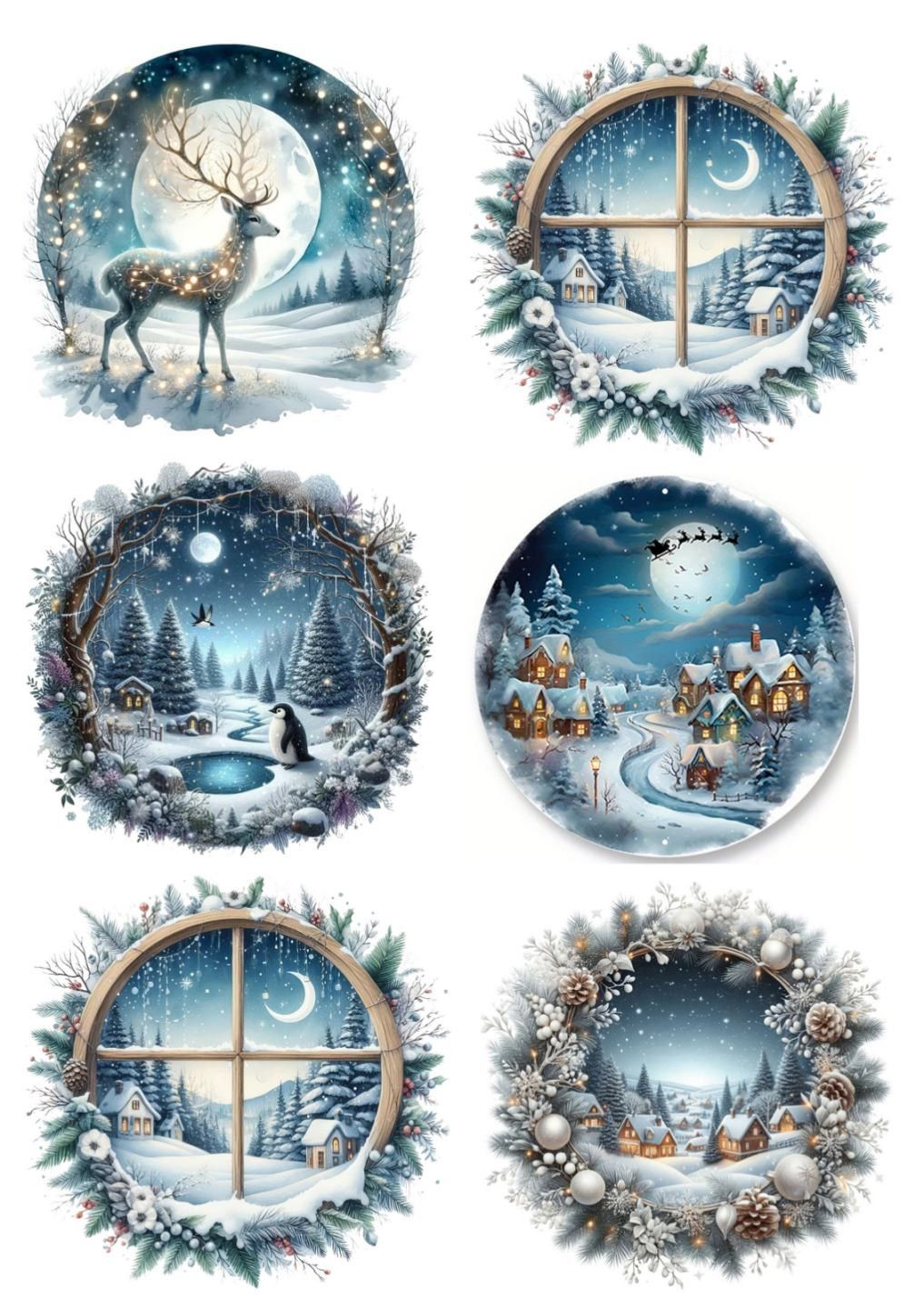 ⋗ Вафельна картинка РІздвяна 3 купити в Україні ➛ CakeShop.com.ua, фото