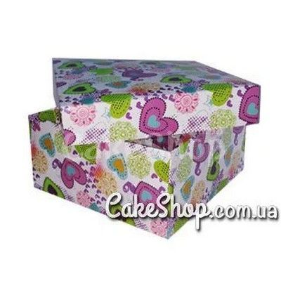 ⋗ Коробка для торта подарочная Праздничная, 19,5х19,5х9,7 см купить в Украине ➛ CakeShop.com.ua, фото