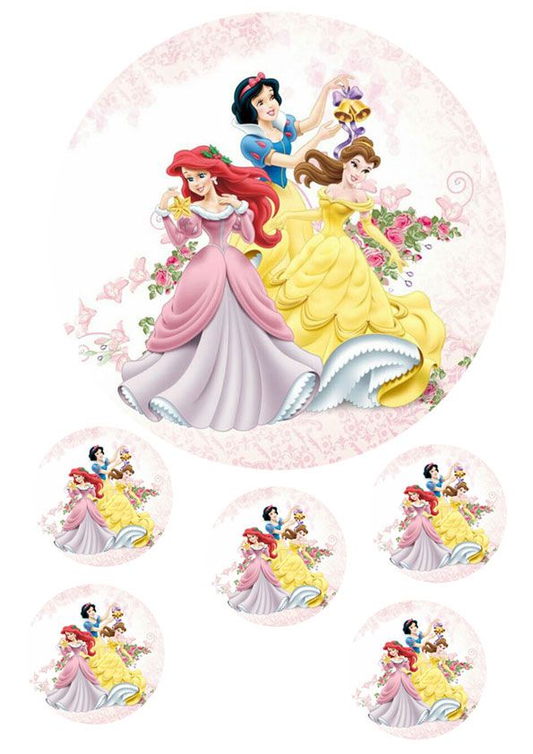 ⋗ Вафельная картинка Диснеевские принцессы 12 купить в Украине ➛ CakeShop.com.ua, фото