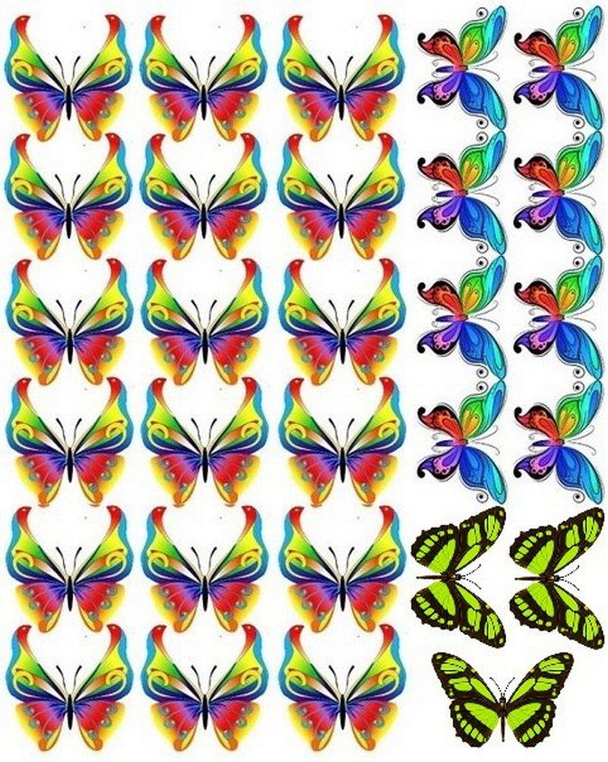 Вафельная картинка Бабочки 5 - фото