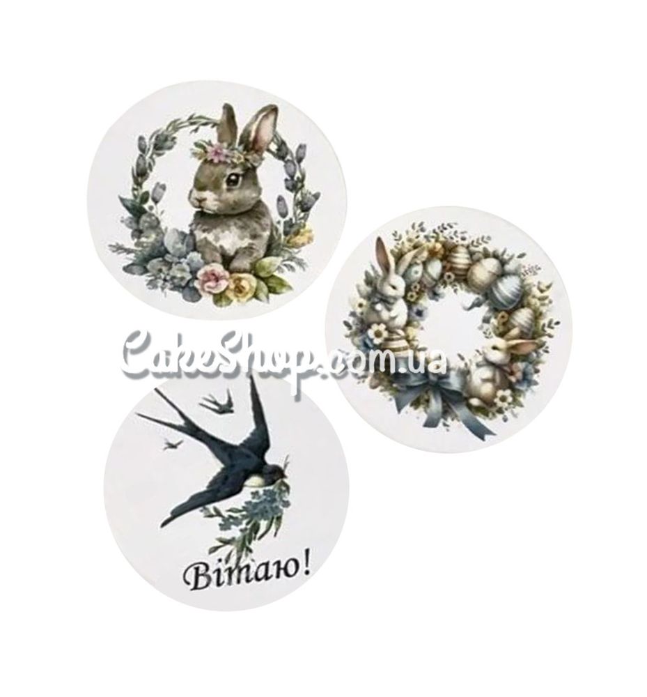 Наліпка Пасхальний мікс набір, 7 шт - фото