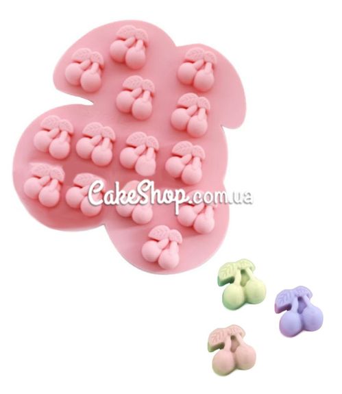 ⋗ Силиконовая форма Вишенки, 14 шт купить в Украине ➛ CakeShop.com.ua, фото