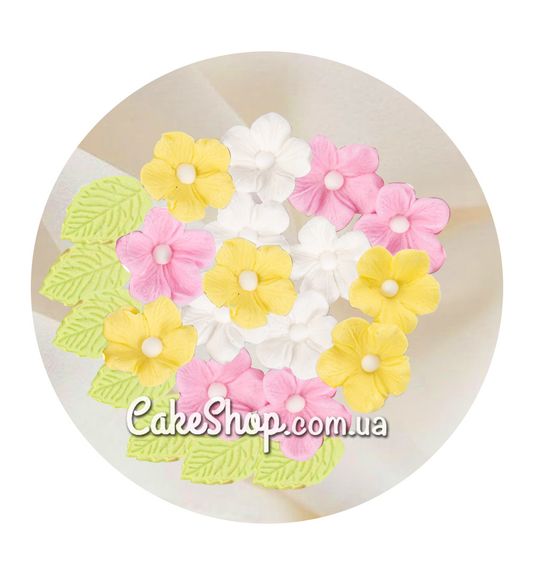 ⋗ Цукрові фігурки Гортензія Мікс жовта ТМ KD купити в Україні ➛ CakeShop.com.ua, фото