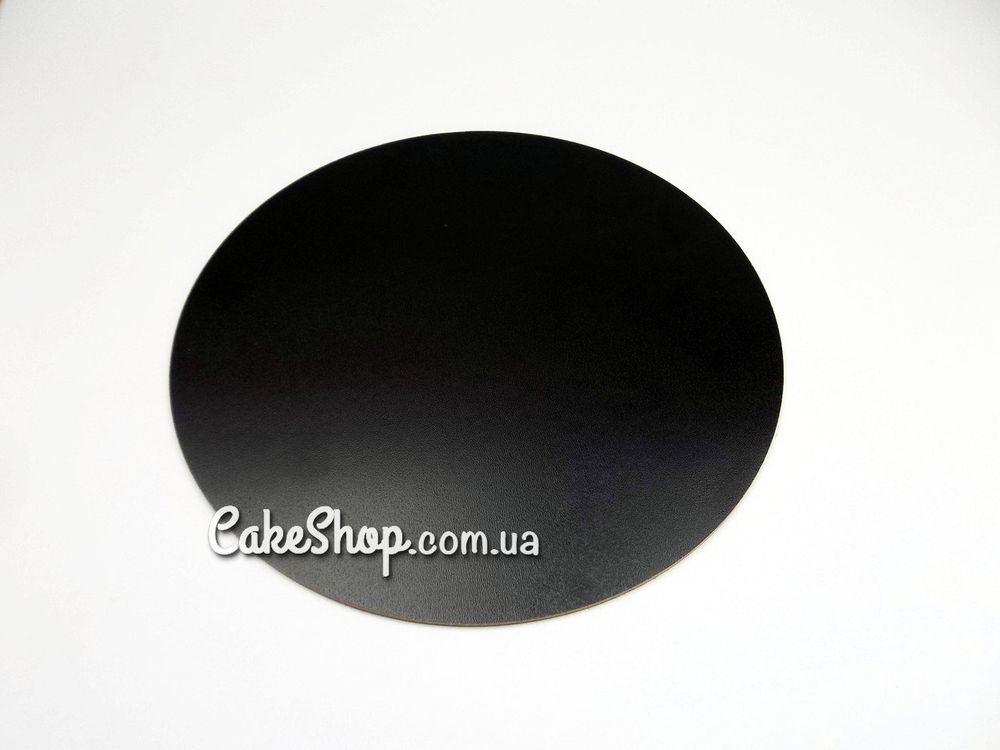 Подложка для торта из ДВП черная 22 см - фото