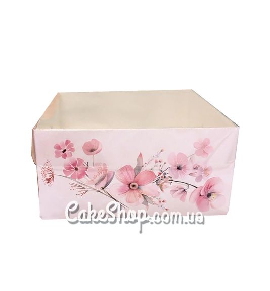⋗ Коробка для десертов с прозрачной крышкой Весна 16х16х8 см купить в Украине ➛ CakeShop.com.ua, фото