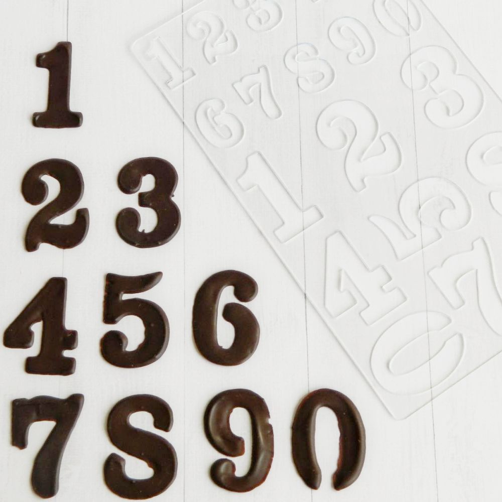 Трафарет для шоколада Цифры - фото