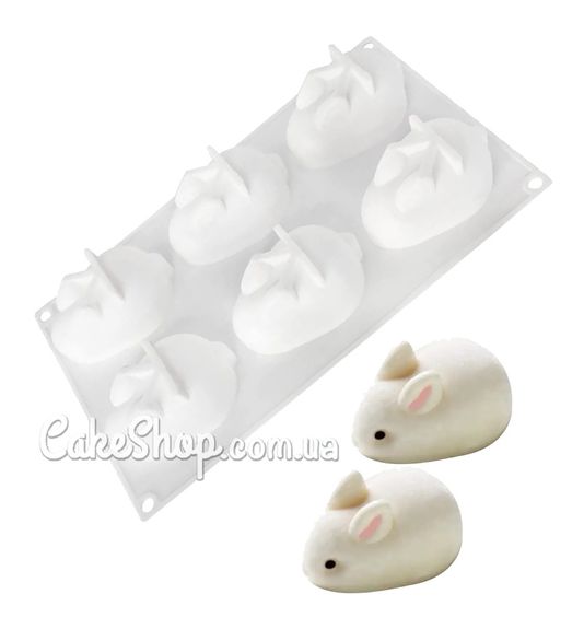 ⋗ Силиконовая форма для евродесертов Кролики, 5 см купить в Украине ➛ CakeShop.com.ua, фото