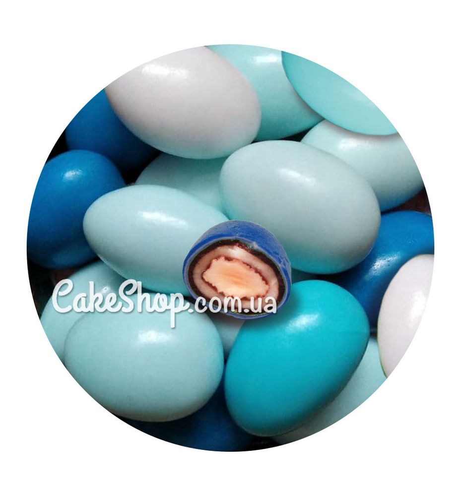 Декор шоколадный Яйца (голубой микс) - фото