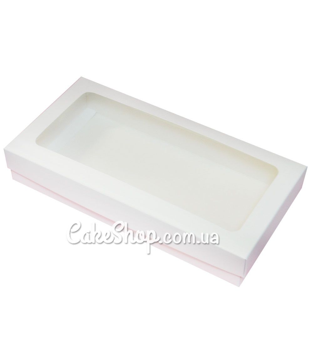 ⋗ Коробка для пряників прямокутна з віконцем Біла, 30х15х5 см купити в Україні ➛ CakeShop.com.ua, фото