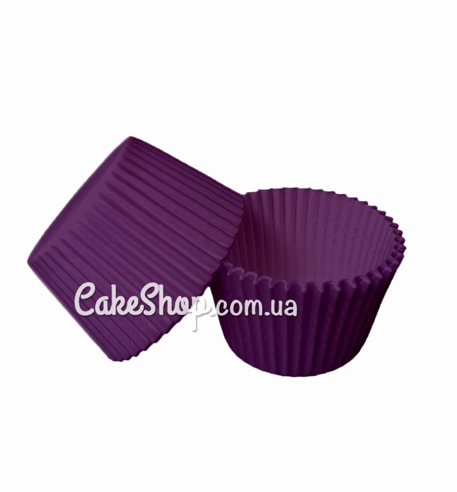 Бумажные формы для кексов Фиолетовые 4,5х3,5 см, 50 шт - фото