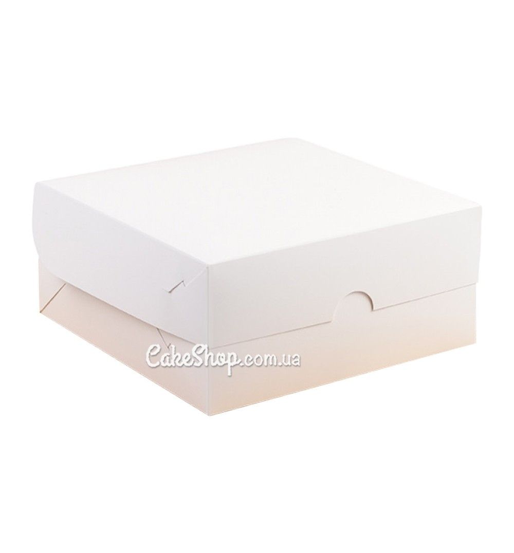 ⋗ Коробка для десертов Белая, 20х20х9 купить в Украине ➛ CakeShop.com.ua, фото