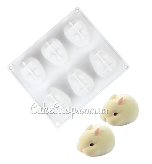 ⋗ Силіконова форма для євродесертів Кролики, 5 см купити в Україні ➛ CakeShop.com.ua, фото
