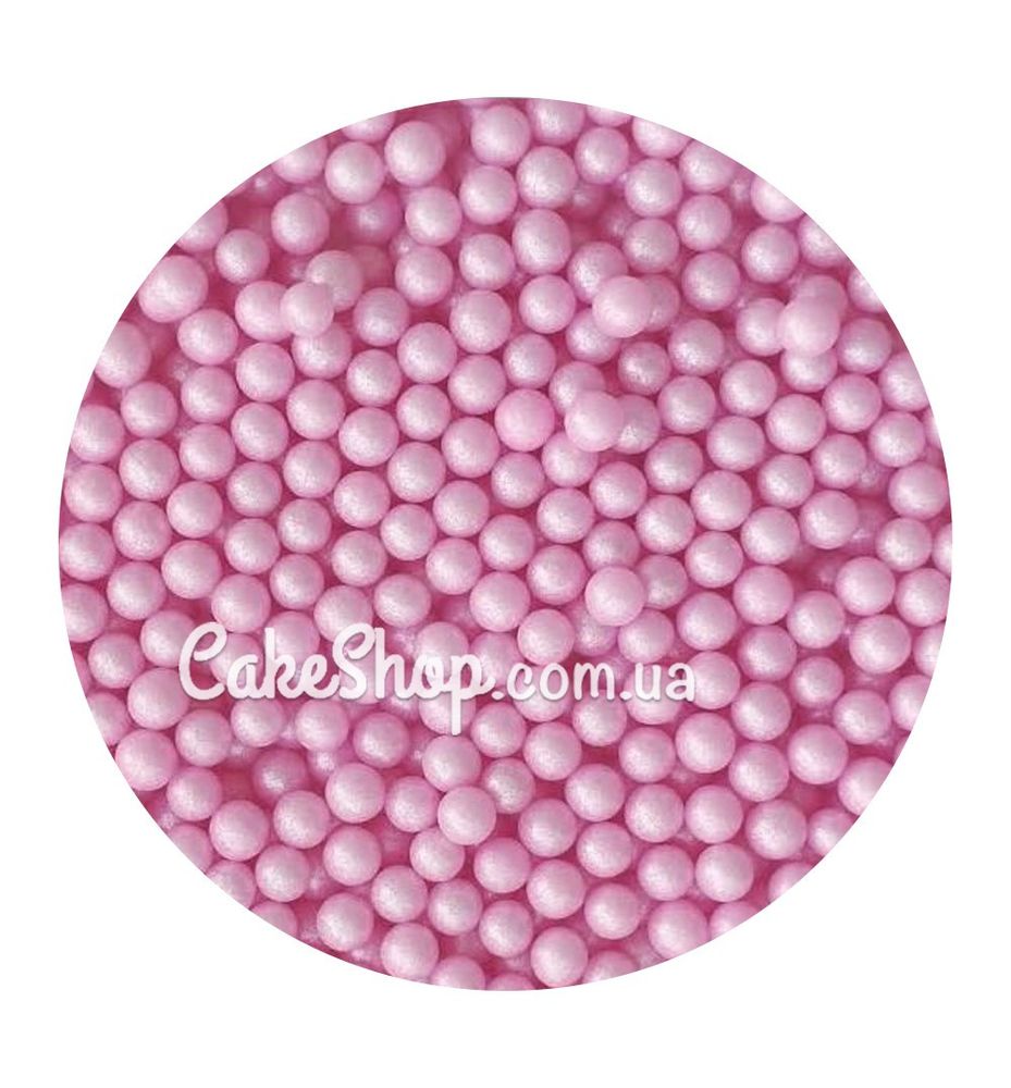 Жемчужины сахарные Розовые 5 мм, 50 г - фото