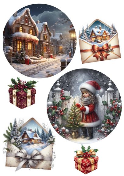 ⋗ Цукрова картинка Різдвяна 1 купити в Україні ➛ CakeShop.com.ua, фото