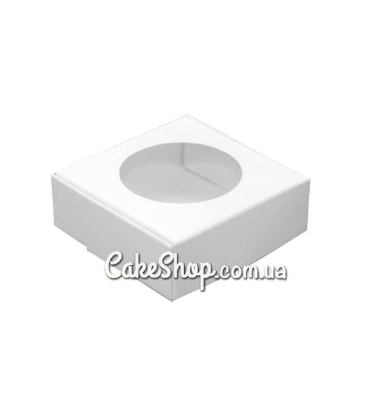 ⋗ Коробка з віконцем Біла, 10х10х3,6 см купити в Україні ➛ CakeShop.com.ua, фото