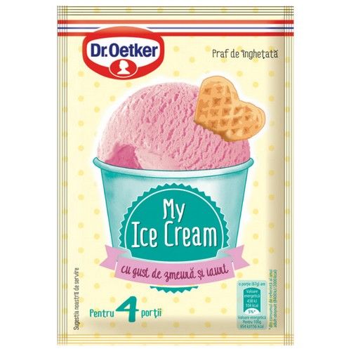 ⋗ Сухая смесь для приготовления мороженого со вкусом малины и йогурта Dr.Oetker купить в Украине ➛ CakeShop.com.ua, фото