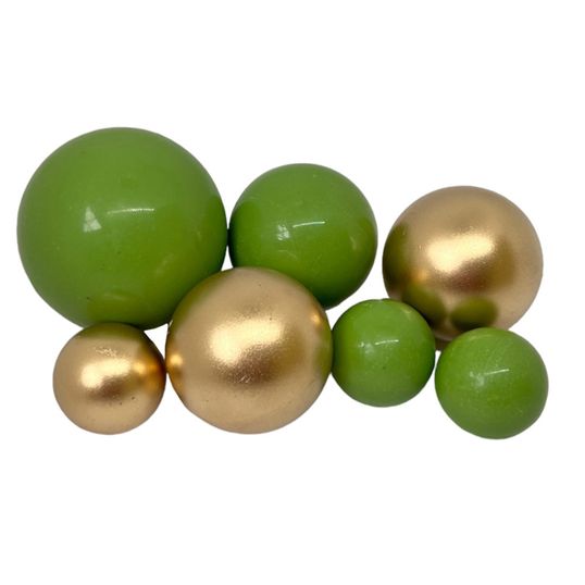 ⋗ Сфера шоколадна SD Зелено-золота купити в Україні ➛ CakeShop.com.ua, фото