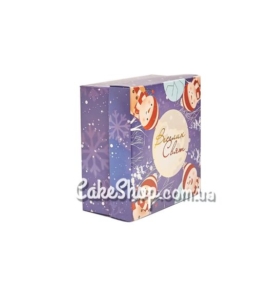 ⋗ Коробка для подарков, десертов Новогодняя, ​​19,5х19,5х9,7см купить в Украине ➛ CakeShop.com.ua, фото