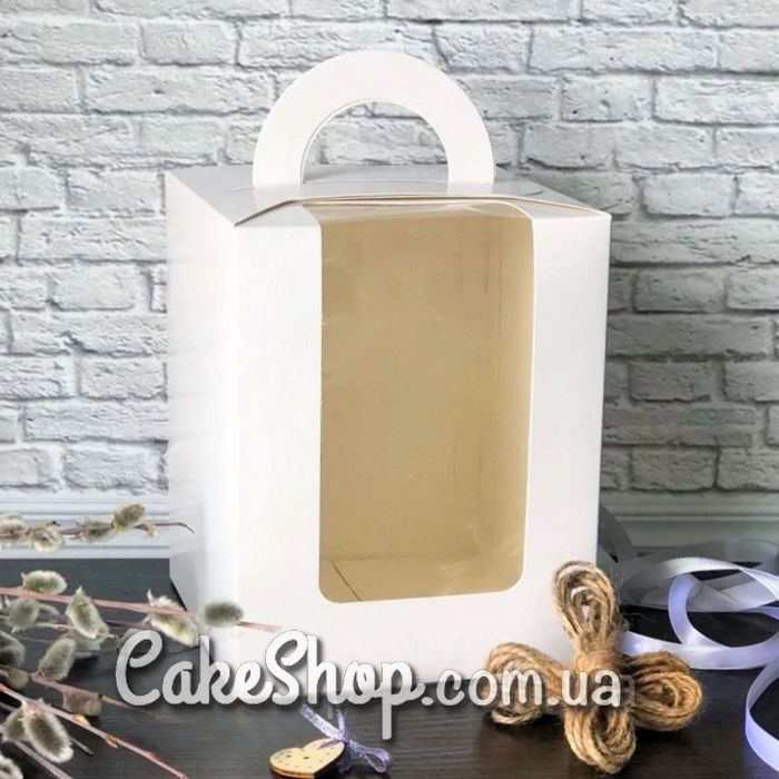 ⋗ Коробка для пасхи 16х16х20 см, Белая купить в Украине ➛ CakeShop.com.ua, фото