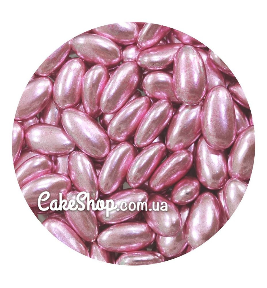 Декор шоколадний в цукровій глазурі Мигдаль рожевий, 50 г - фото