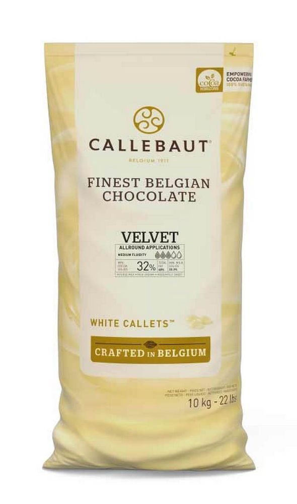 Шоколад бельгійський Callebaut Velvet білий 32% в дисках, 10 кг - фото