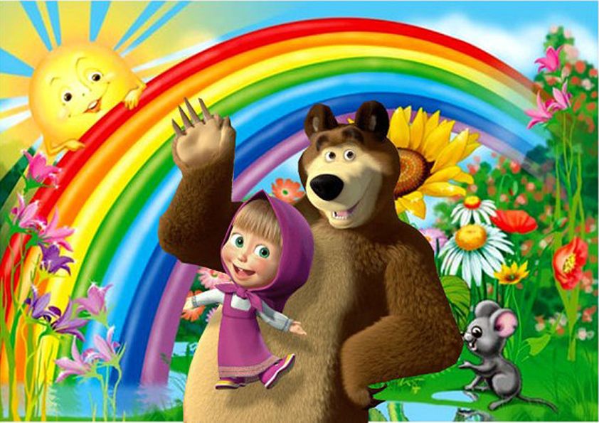⋗ Вафельная картинка Маша и Медведь 4 купить в Украине ➛ CakeShop.com.ua, фото