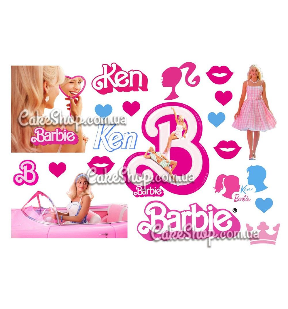 ⋗ Вафельная картинка Barbie 6 купить в Украине ➛ CakeShop.com.ua, фото