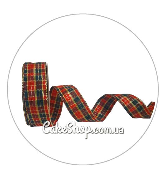 ⋗ Стрічка для декору Шотландка 2,5 см купити в Україні ➛ CakeShop.com.ua, фото