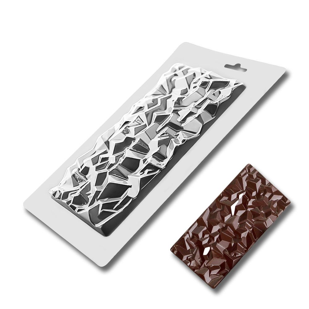 ⋗ Пластиковая форма для шоколада плитка Осколки купить в Украине ➛ CakeShop.com.ua, фото