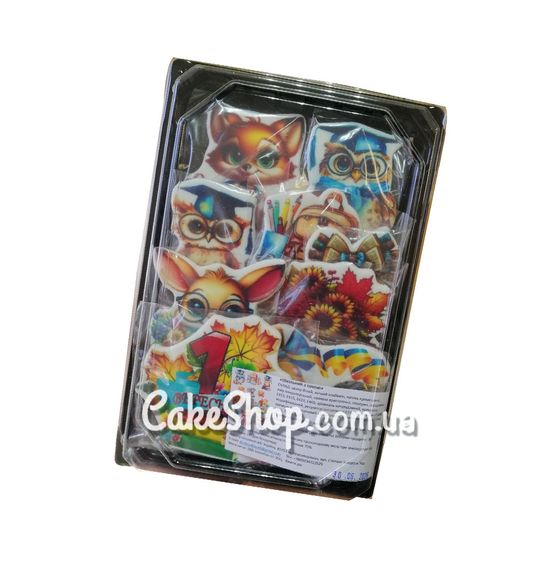 ⋗ Сахарные фигурки топеры MAXI Школьный с совой ТМ ДомК купить в Украине ➛ CakeShop.com.ua, фото