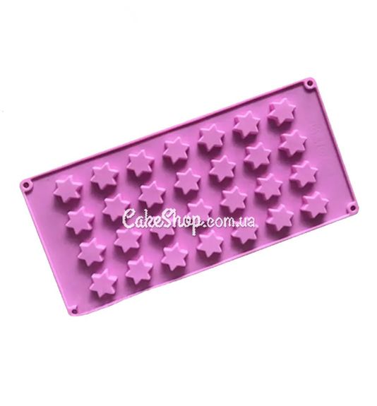 ⋗ Силіконова форма для цукерок Зірочки, 28 шт купити в Україні ➛ CakeShop.com.ua, фото