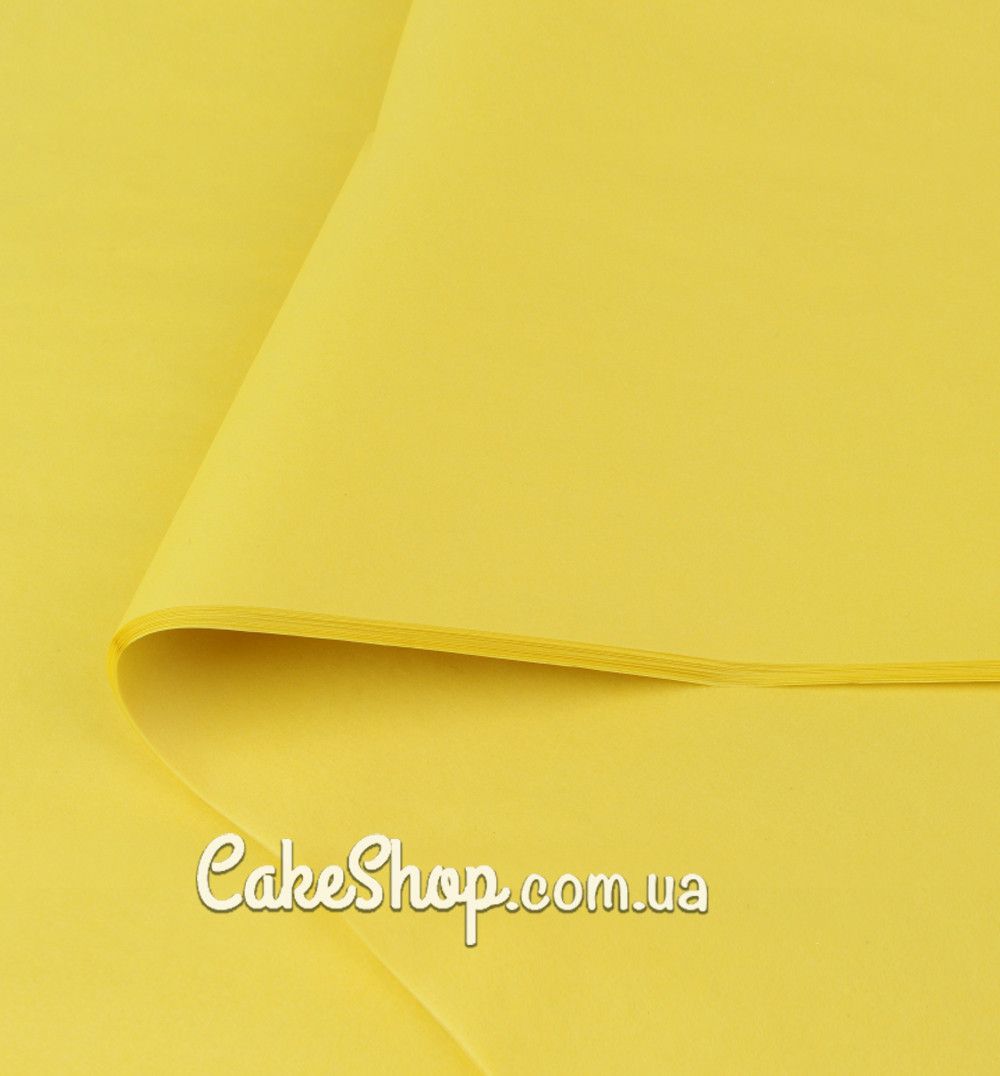 ⋗ Папір тішью LP жовтий 28г/м, 10 аркушів купити в Україні ➛ CakeShop.com.ua, фото