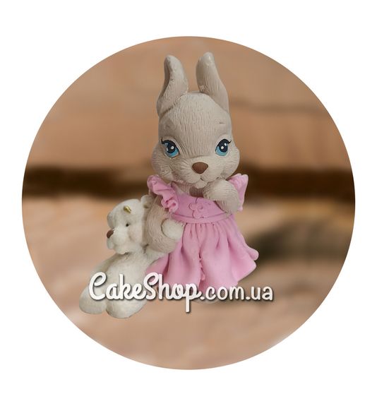 ⋗ Шоколадна фігурка Зайча в сукні Беж-рожеве ТМ ДімК купити в Україні ➛ CakeShop.com.ua, фото