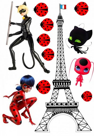 ⋗ Вафельная картинка Леди баг 9 купить в Украине ➛ CakeShop.com.ua, фото