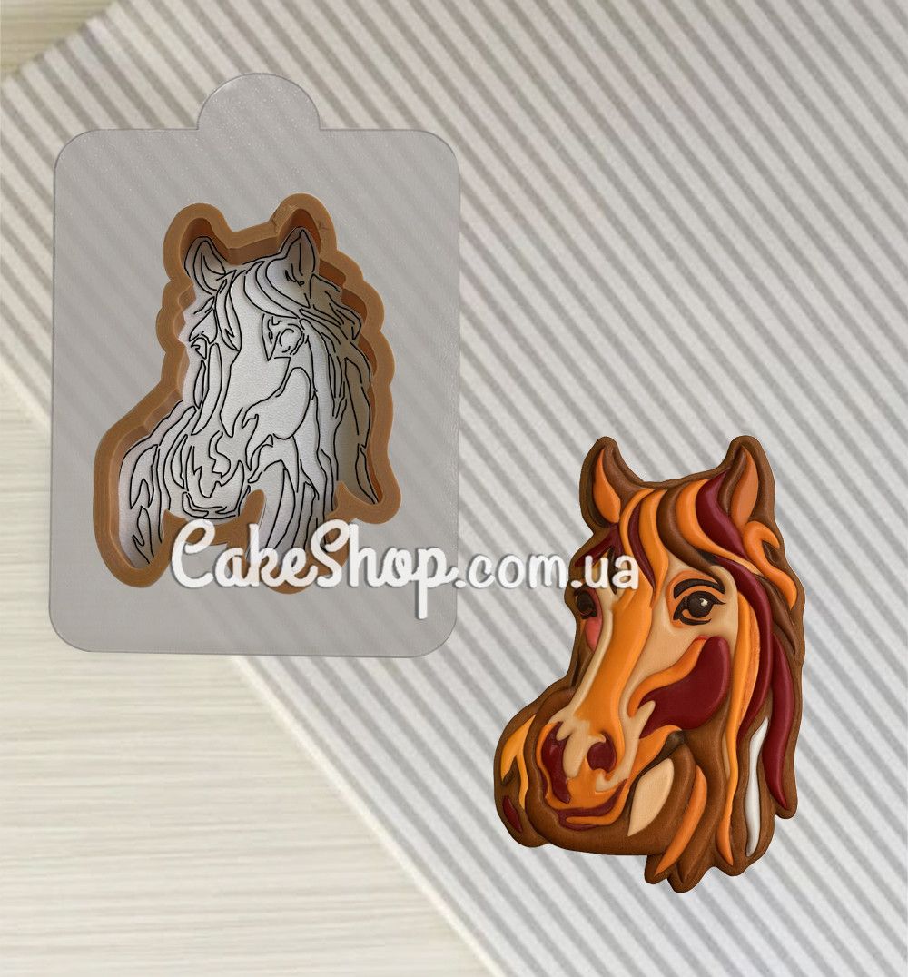 ⋗ Вырубка пластиковая с трафаретом Лошадь 2 купить в Украине ➛ CakeShop.com.ua, фото