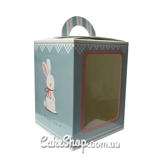 ⋗ Коробка для великодніх пасок 15х15х20 см, Блакитний кролик купити в Україні ➛ CakeShop.com.ua, фото