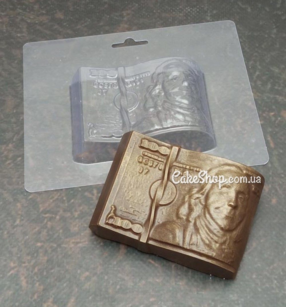 ⋗ Пластиковая форма для шоколада Пачка долларов купить в Украине ➛ CakeShop.com.ua, фото