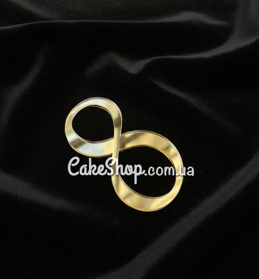 ⋗ Акриловий топпер DZ бічний цифра 8, золото купити в Україні ➛ CakeShop.com.ua, фото