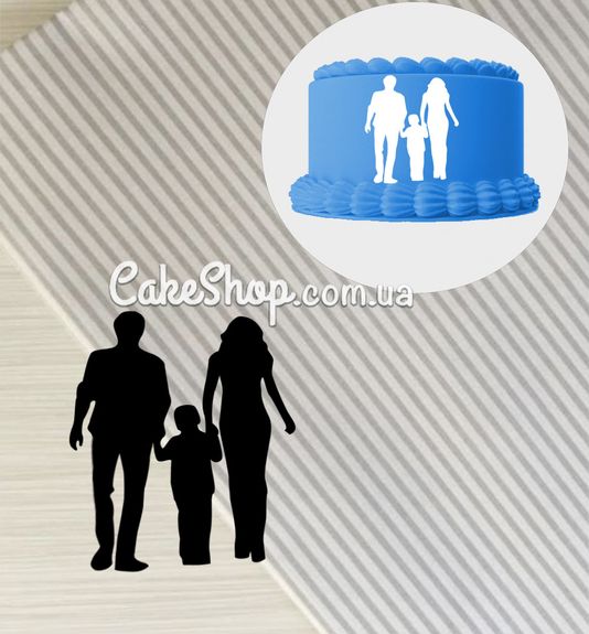 ⋗ Трафарет для торта Сім'я  купити в Україні ➛ CakeShop.com.ua, фото