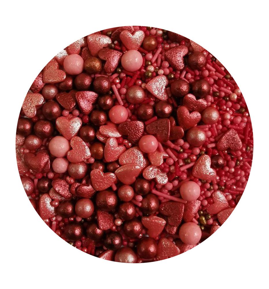 Посипка цукрова Перламутровий мікс з перлинами # 5,  50г - фото