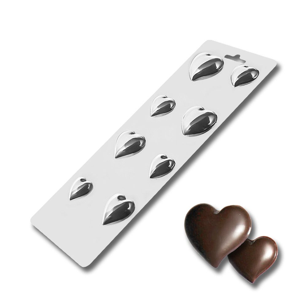 ⋗ Пластиковая форма для шоколада Сердца маленькие купить в Украине ➛ CakeShop.com.ua, фото