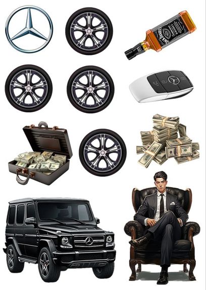 ⋗ Цукрові фігурки топери MAXI Мерседес Гелендваген (Гелік) чорний ТМ ДімК купити в Україні ➛ CakeShop.com.ua, фото