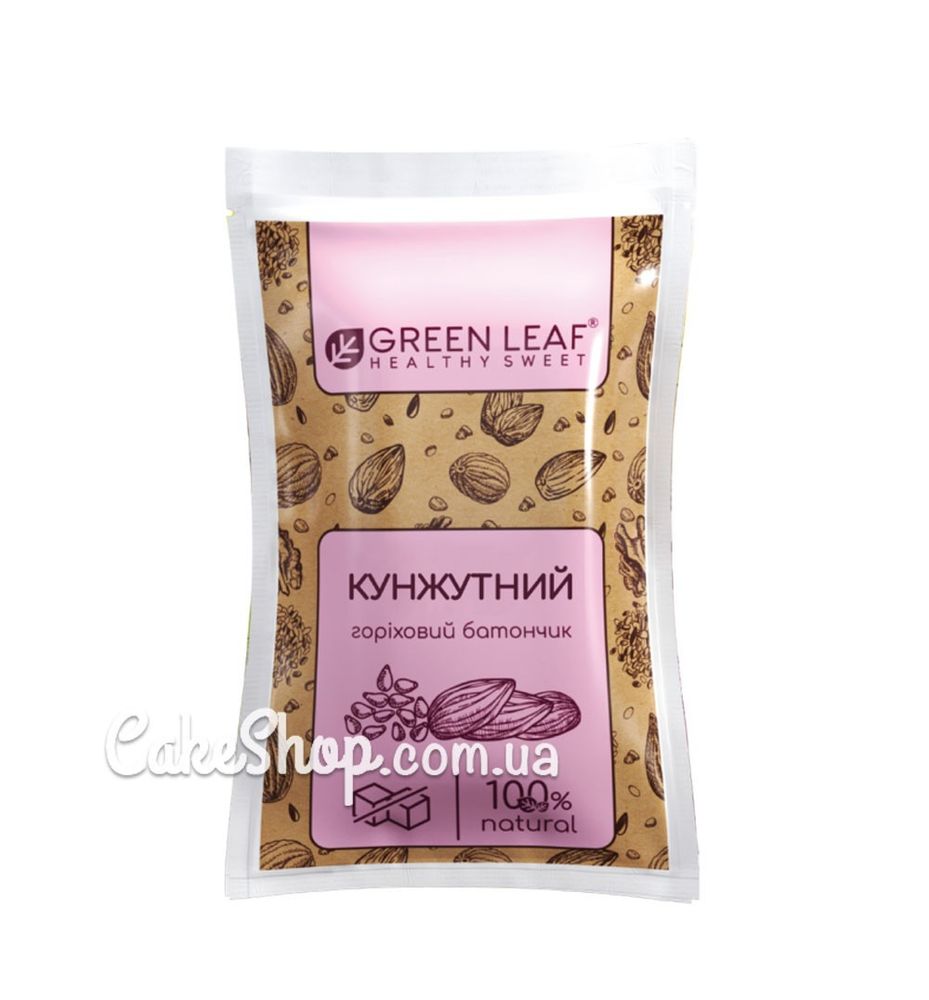 ⋗ Батончик ореховый GREEN LEAF Кунжутный, 40 г купить в Украине ...